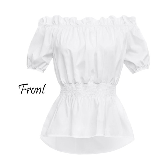 4 Piece Pirate Costume Set For Women - Top, Belt, Earring, Head Scarf 2XL Top - Picture 2 of 5